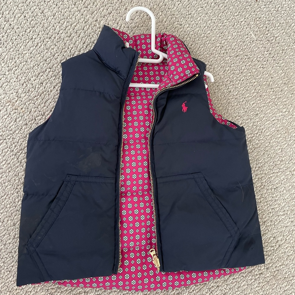 Reversible Ralph lauren girls down puffer vest